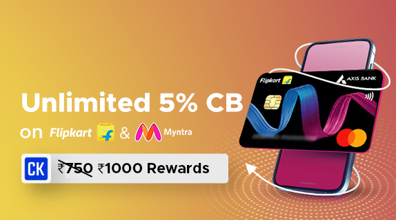 Earn Flat Rs 1000 CashKaro Rewards on Card Disbursal for Axis Flipkart Credit Card via BankKaro